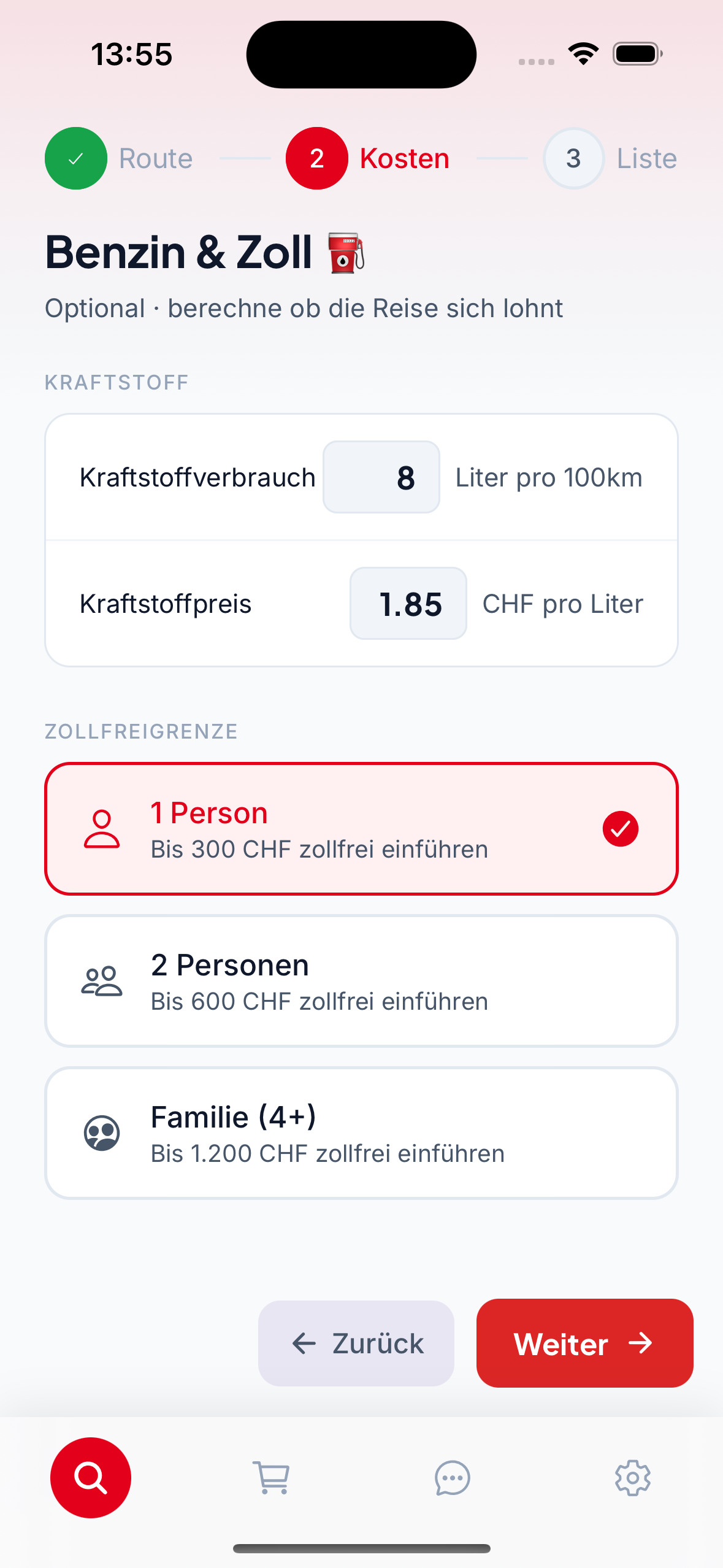 Benzin & Zoll